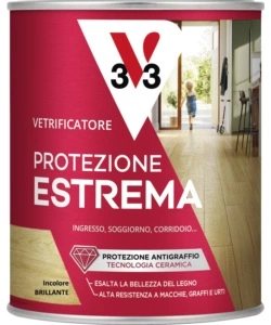 Vetrificatore parquet protezione estrema h20  - brillante incolore  - 0,75 litri